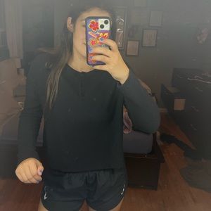 Soft Crewneck Quarter Button Down